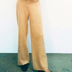 Knit straight leg pants